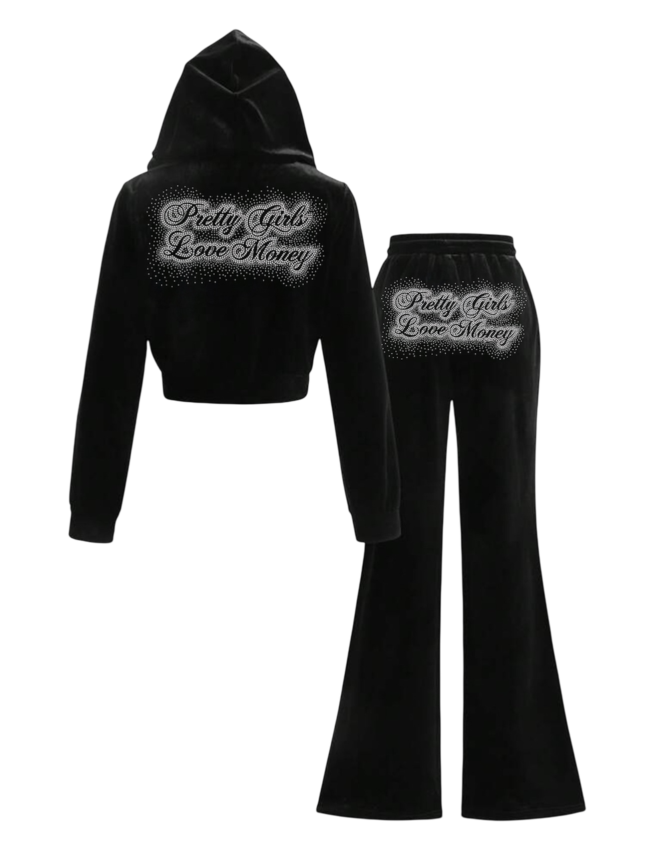 BLACK PRETTY GIRLS LOVE MONEY TRACKSUITS