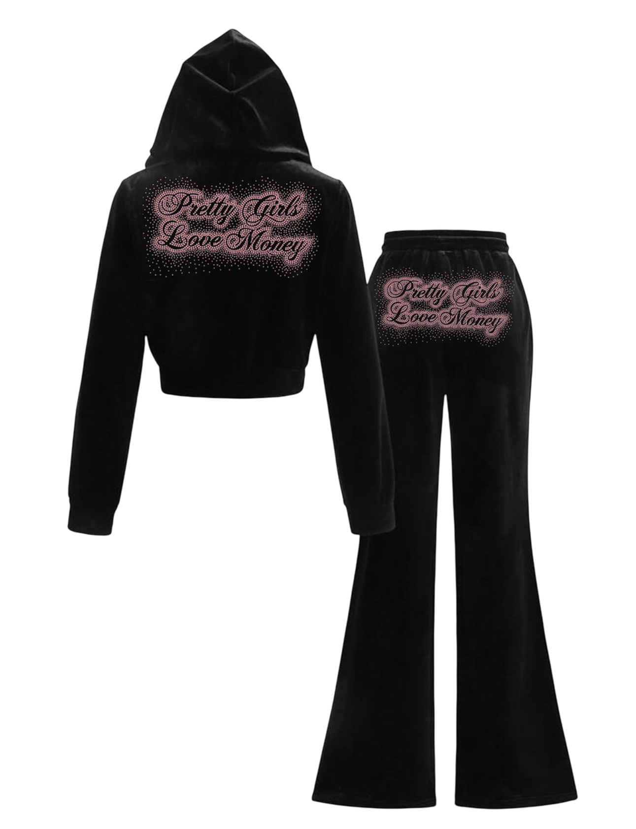 BLACK PRETTY GIRLS LOVE MONEY TRACKSUITS