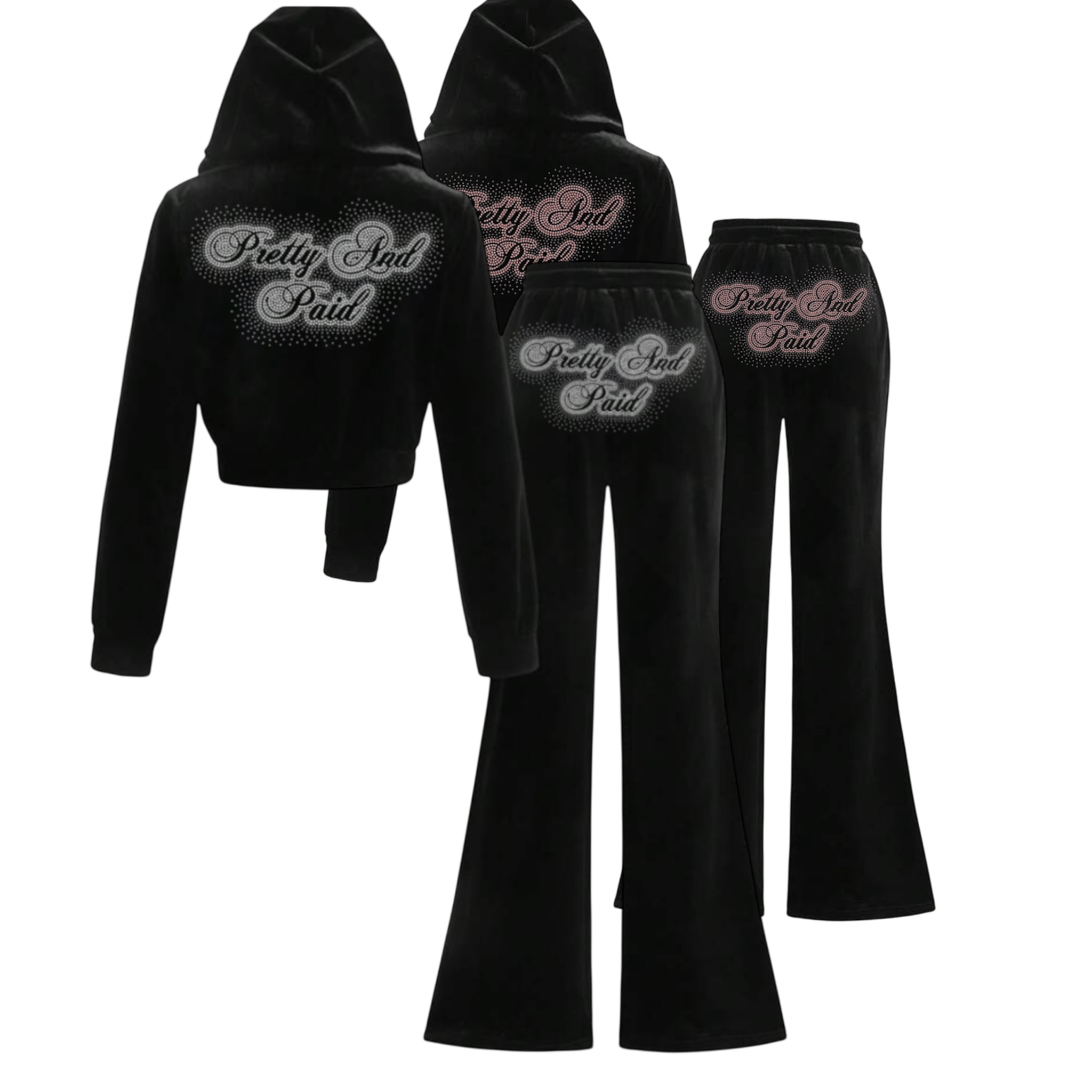 BLACK PRETTY AND PAID TRACKSUITS